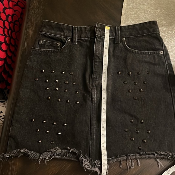 Carmar black wash studded denim skirt size 27 - Picture 11 of 12